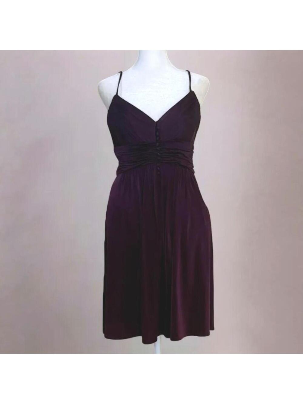 BCBG Dark Violet Purple Cocktail Evening Date Mini Dress